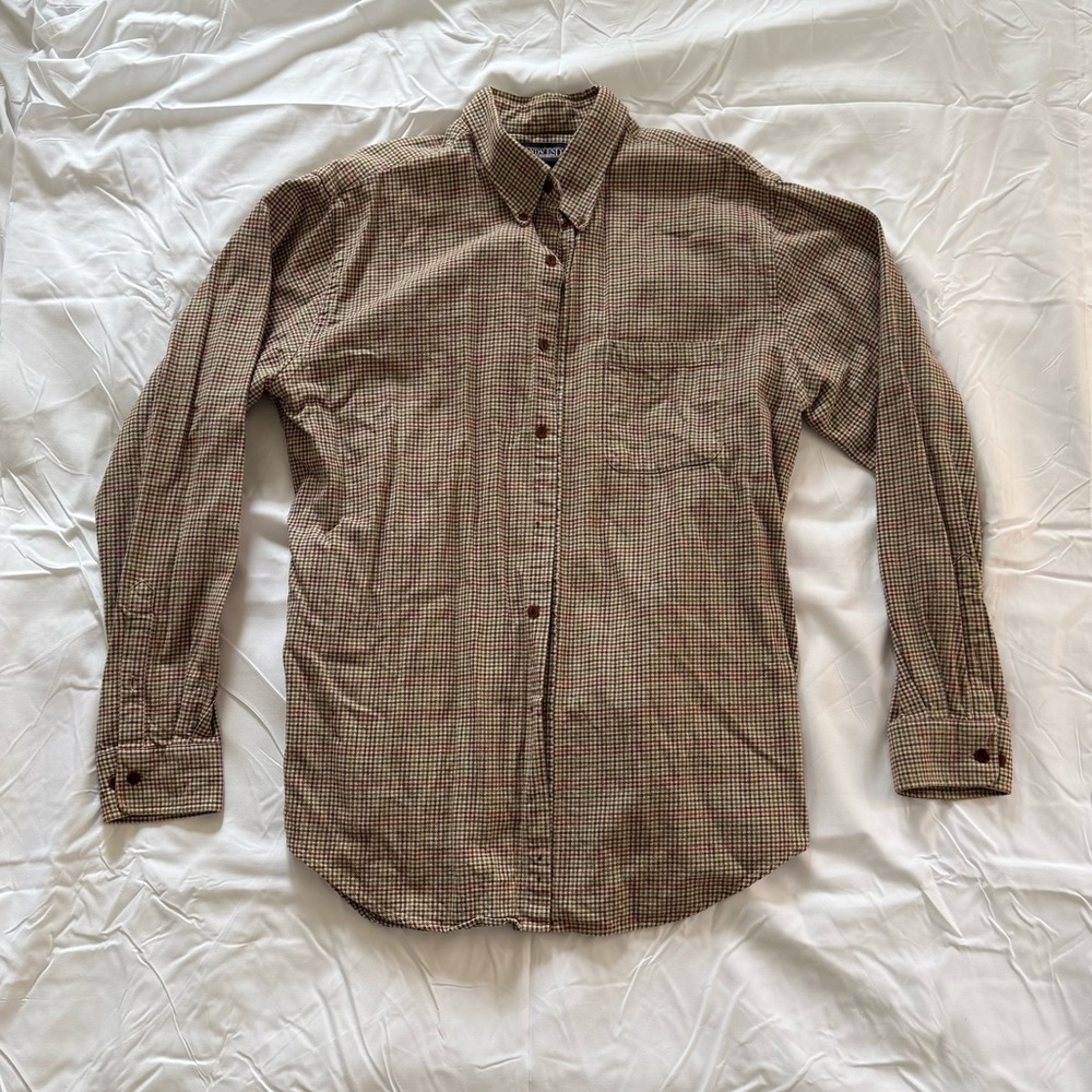 Large Lands’ End Plad Button Up